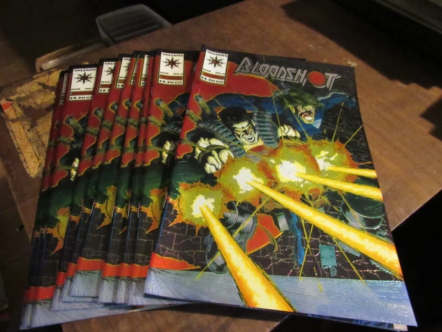 Lot of 10 Copies of Bloodshot #0 CHROME FOIL Cover Valiant KEY Issue