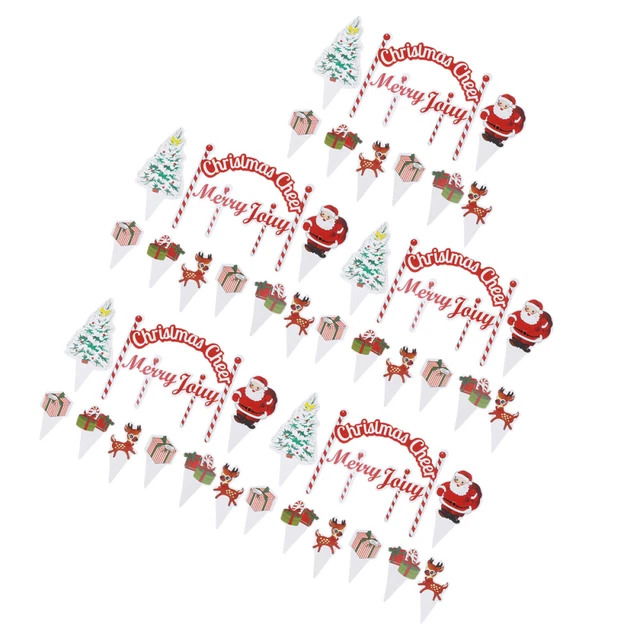 5 Sets Kuchen Dekorieren Frohe Weihnachten Weihnachtsdeko Schmücken