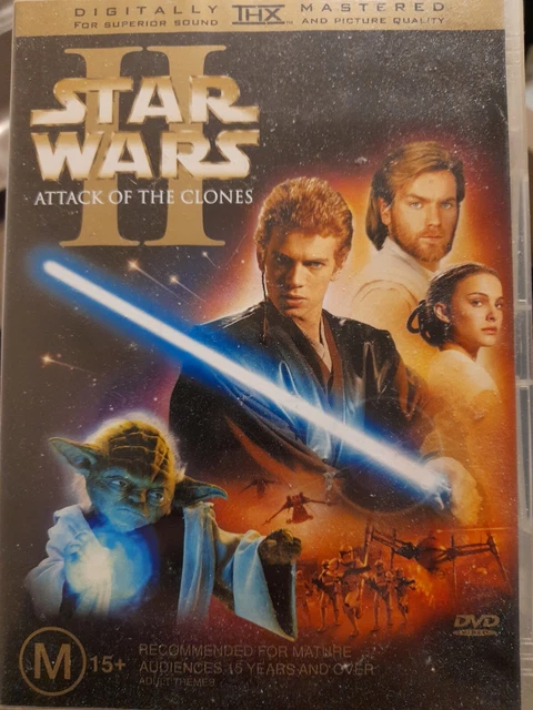 Star Wars - Episode II - Attack Of The Clones  (DVD, 2001) Very Good Condition