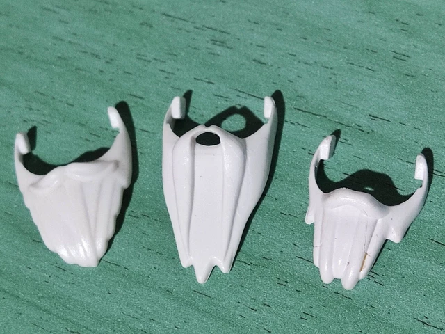 Lot De 2 Têtes Playmobil Cheveux Brun Foncé Avec Barbe - Pour Cowboys, Pirates, Médiévaux