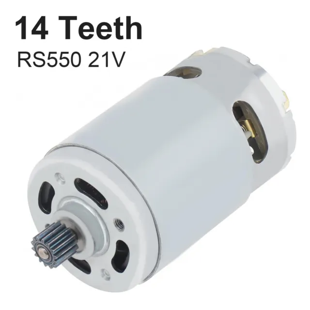RS550 DC Motor 21V 25000RPM 8.2mm 14Teeth Gear Replace Electric Saw Micro Motor
