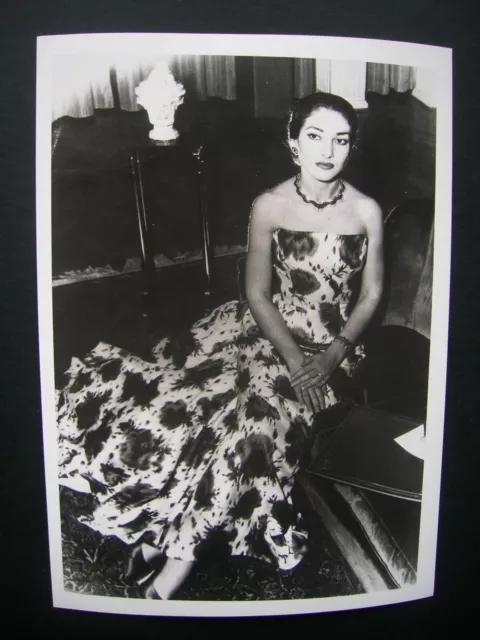 Maria Callas 1950's- Original 1970's Reprint Press Photo 7 x 5" Opera  4