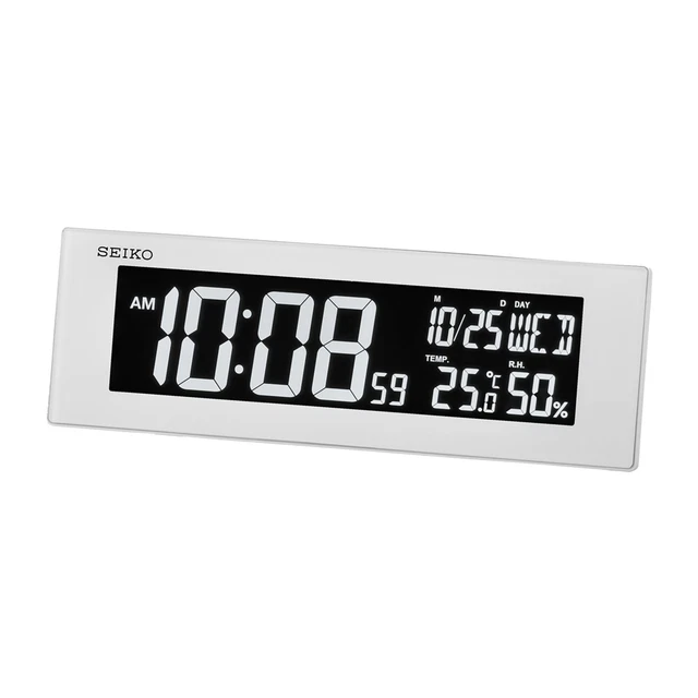 Everything LED Color Changing Classic White 8 x 3 Inch Digital Alarm Clock