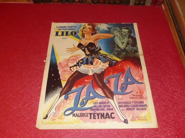 Cinema Cartel Original Belga - Zaza - Lilo Aubertin Teynac 1956 Francis Lopez