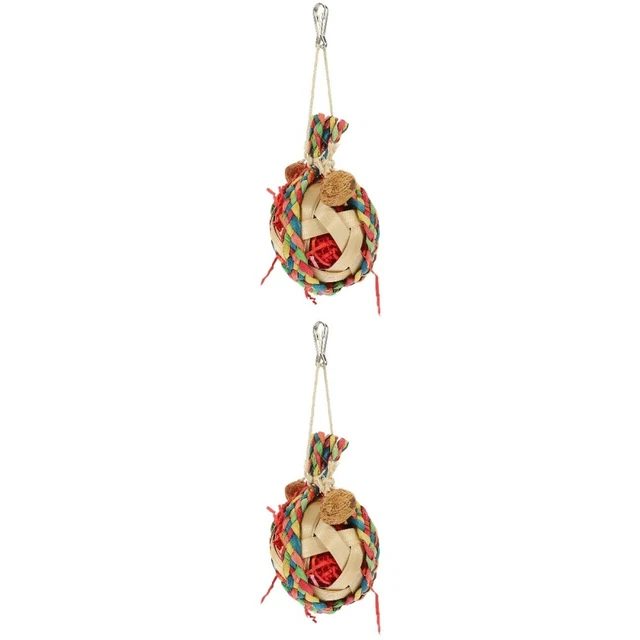 2x Vogel Vogelkäfig Papageienspielzeug Sittichspielzeug für Käfig