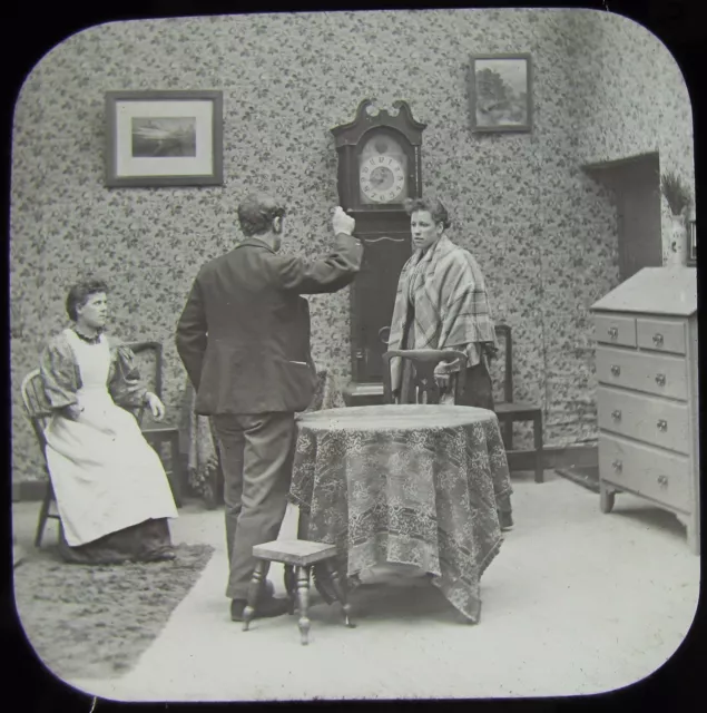 Glass Magic Lantern Slide PADDLE YOUR OWN CANOE NO2 C1890 PHOTO VICTORIANS