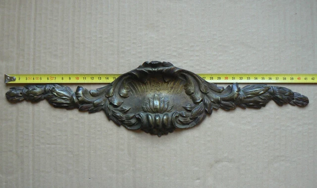 Ornement De Tête En Bronze Vintage - Décoration De Meubles Années 1940-1960, Origine France, Très Bon état
