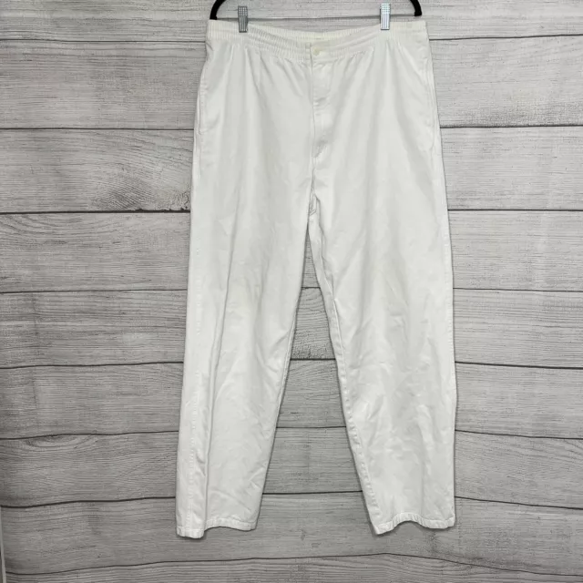 VINTAGE JANTZEN SPORT Men's Lounge Pants Elastic Waist Drawstring White ...