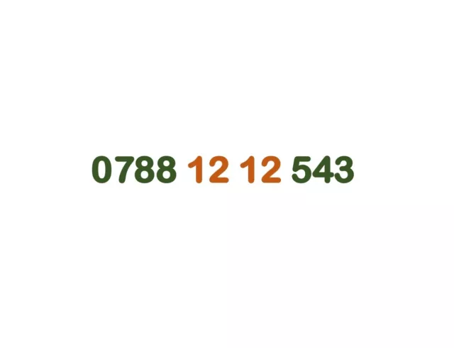 Mobile Number Gold Diamond Platinum Vip Golden Business Sim Card 07881212543