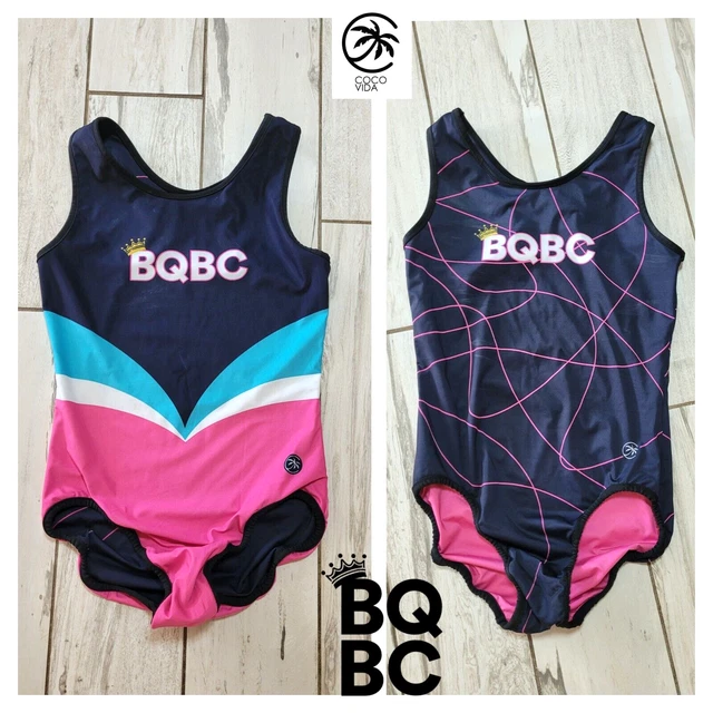 BQBC Reversible CocoVida Coco Vida BEAM QUEEN gymnastics Leotard AM Medium 24"