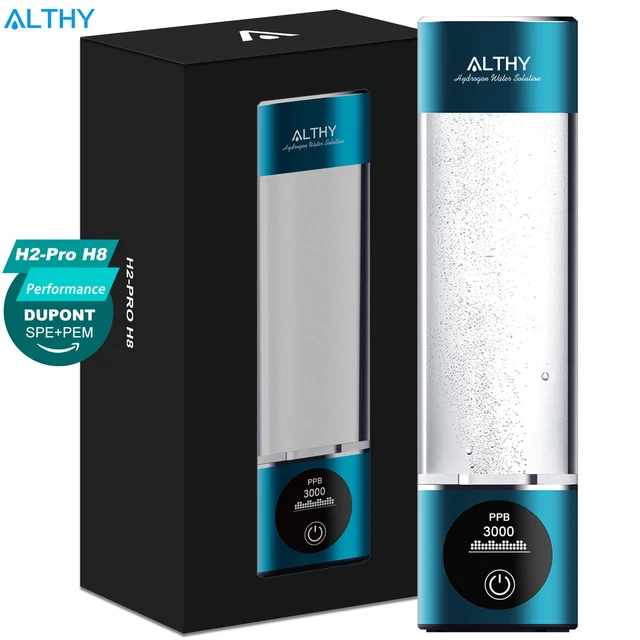 ALTHY HYDROGEN WATER Generator Bottle - SPE&PEM Technology + PPB & Time ...