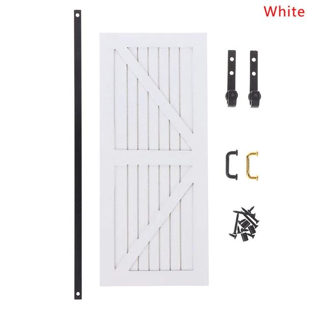 1Set 1:12 Dollhouse Miniature Sliding Door Sliding Barn Door Furniture Decor Toy