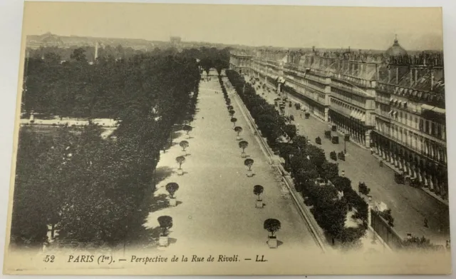 Vintage Postcard Paris Perspective de la Rue de Rivoli