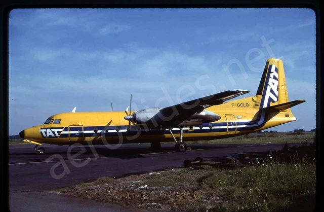 TAT Fairchild FH-227B F-GCLQ Jun 82 Kodachrome Aircraft Slide/Dia