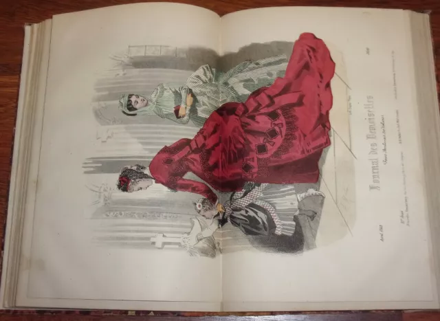 JOURNAL DES DEMOISELLES année 1869 14 planches gravures 11 en couleurs
