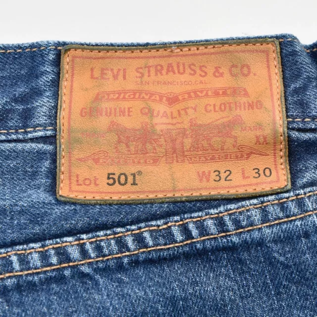 Jeans Levis 501 Big E Vintage Pantaloni Uomo Blu Denim 32X30 3