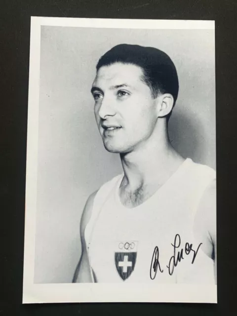 ROBERT LUCY  (†2009) Olympiasilber 1948 Turnen signed Foto 10x15 Autogramm