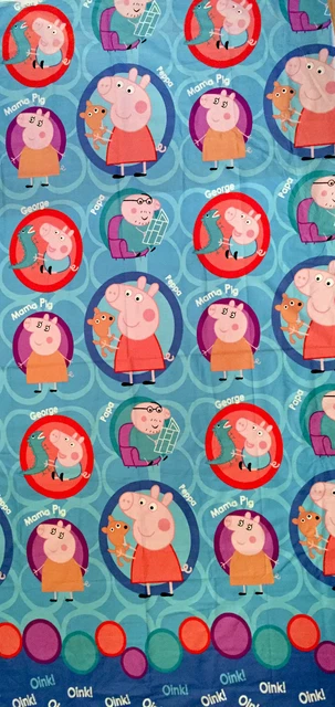 TESSUTO BLU PEPPA Pig Family Papa George maiale - Pollici l94 TESSUTO BLU PEPPA Pig Family Papa George maiale - Pollici l94
