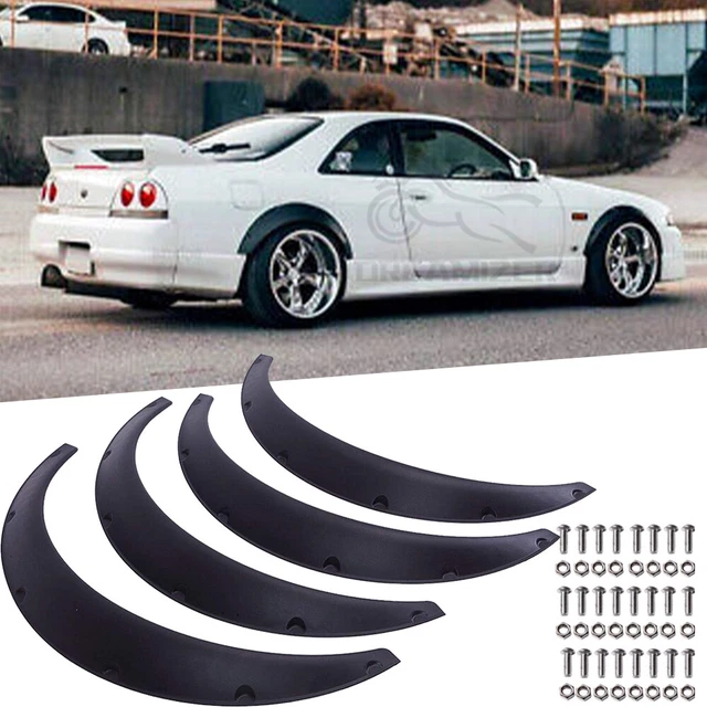 4PCS 3.5&+4.5& FENDER Flares Wide Body Kit Wheel Arches For Nissan