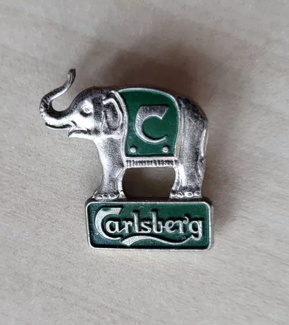 Vintage CARLSBERG Beer Bier brooch pin badge Brewery Elephant
