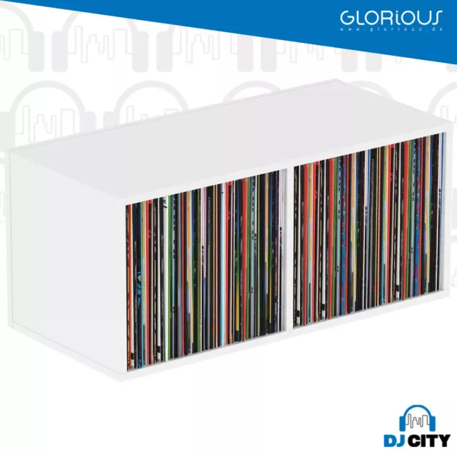 Glorious Record Box 230 - White Vinyl Storage Unit