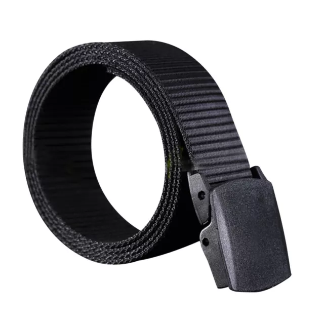 BLACK MEN'S NYLON Outdoor Web Belt 135cm with Buckle $11.95 - PicClick