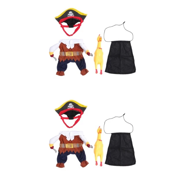 2 Count Chien Tricots Peluche Robe De Pirate Déguisement Diable