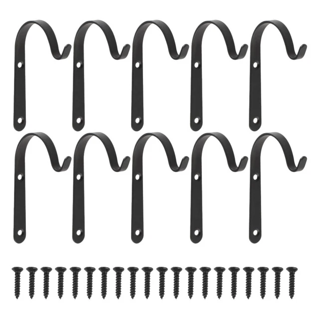 10 Sets Wrought Iron Hooks Lantern Wall Hanger Simple plant holders for Plants