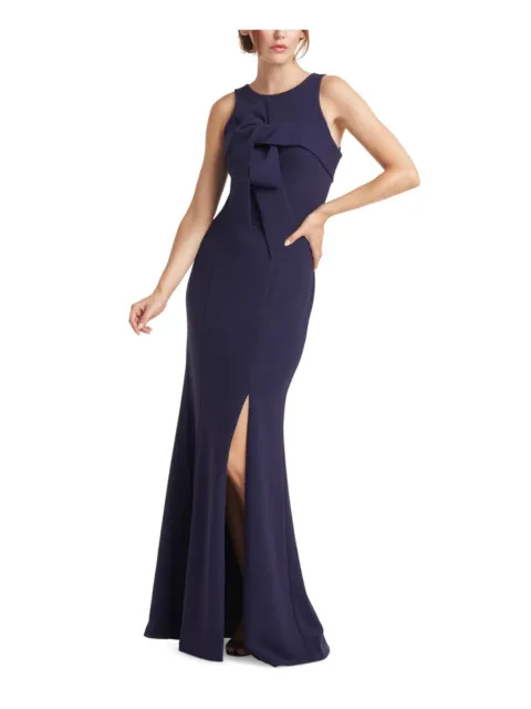 JS COLLECTION Womens Bow Lined Sleeveless Full-Length Formal Gown Dress