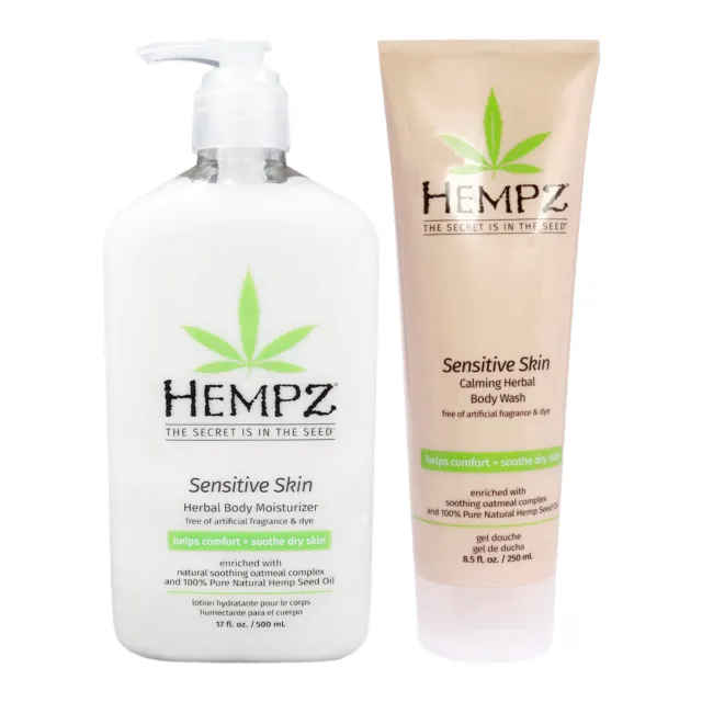 Sensitive Skin Herbal Body Moisturizer and Body Wash Kit - 2 Pc Kit