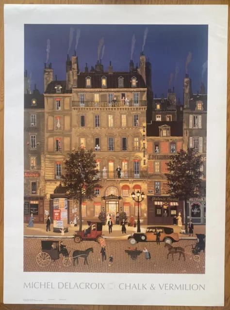 Michel Delacroix Original Colored Litho Poster "Grand Hotel" Clark & Vermilion