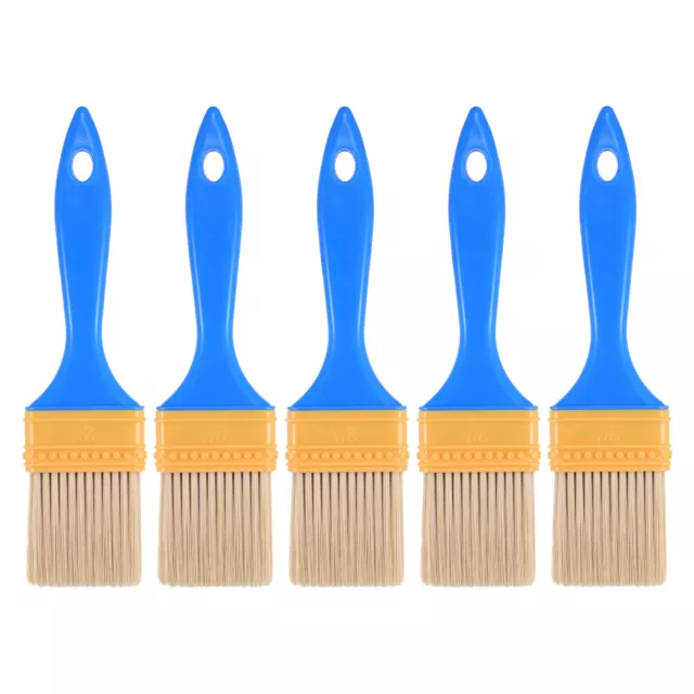 2" Paint Brush 0.35" Thick Soft Nylon Bristle with PP Handle Paintbrush 5Pcs