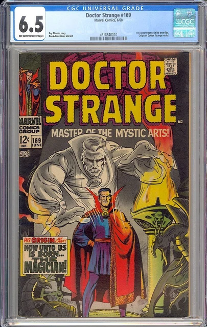 Doctor Strange #169 (#1) Very Nice Silver Age Vintage Marvel Comic 1968 CGC 6.5