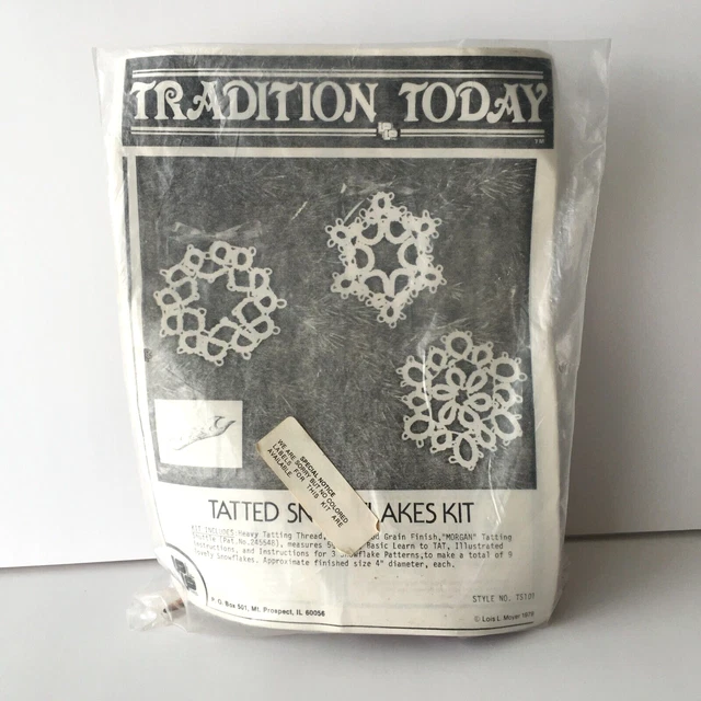 Kit de copos de nieve tatuados de colección tradición hoy 3 patrones Lois L. Moyer 1979