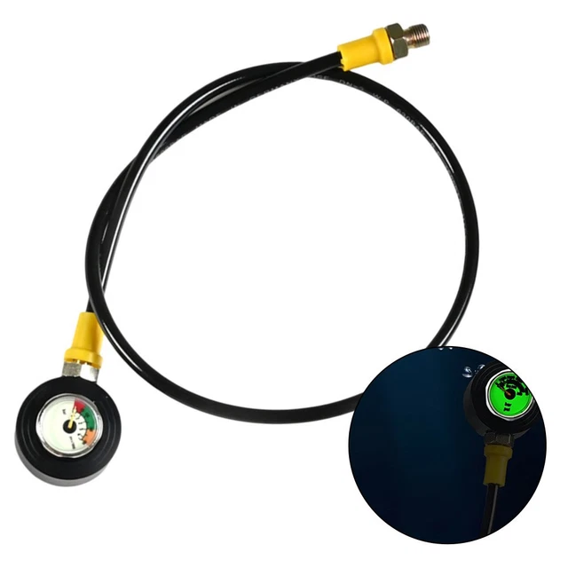 Manomètre Plongée Sous-marine 400 Bar / 6000 Psi - Pour Vérifier Pression Bouteille, Acier Inox ! - 8