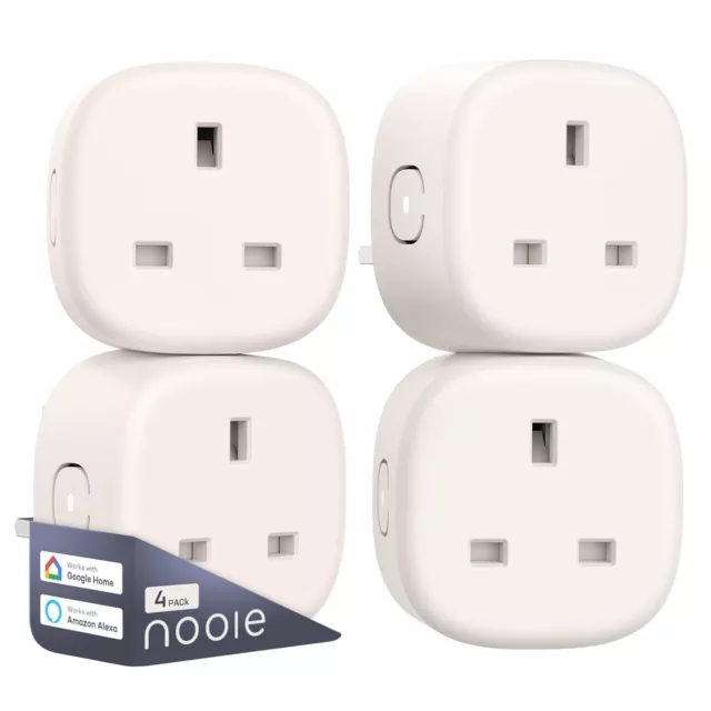 Smart Plug, Nooie 13A WiFi Stecker mit Alexa und Google Home, 4er-Packungen