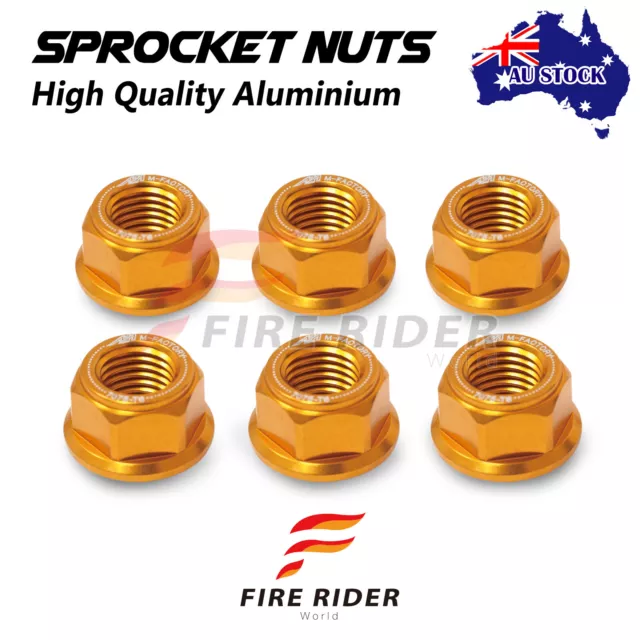 For Suzuki GSF1200 Bandit 96-05 04 03 02 01 00 Rear Sprocket Flange Nut Gold