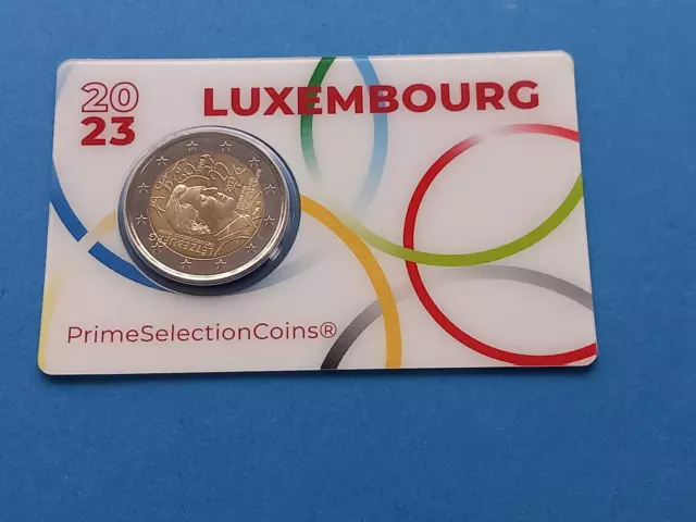 2 Euro Coincard Luxenburg 2023 " Großherzog Henri als Mitglied des IOC "