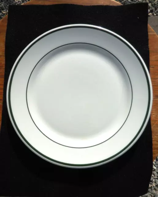 Shenango China vintage green stripe Restaurant Ware Side Dish Plate