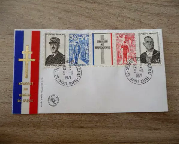 ENVELOPPE FDC 1er JOUR : HOMMAGE AU GENERAL DE GAULLE