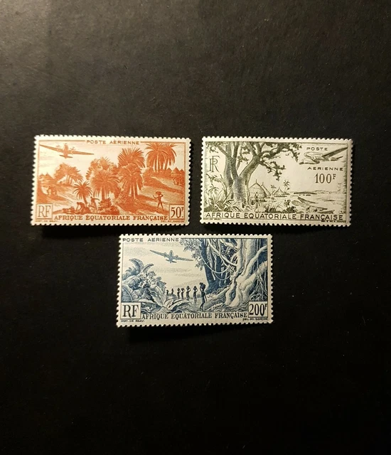 Colonie Afrique Équatoriale Aef Poste Aérienne Pa N°50/52 Neuf ** Luxe Mnh 1941