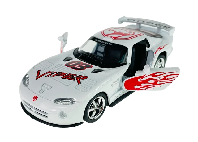 Kinsmart Dodge Viper Gts-R Weiss 1:36 Die Cast Metal Model Neu Im Kasten