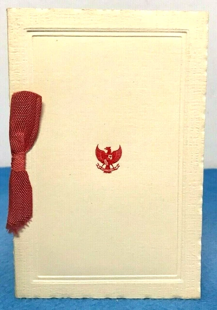 Christmas Card From Indonesian Ambassador Dr Soedarsono New Delhi Rangoon 1950