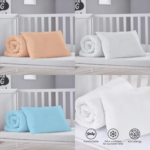 Juego de edredón y almohada sin cubierta para cuna y cuna para bebé niño pequeño antialérgicos