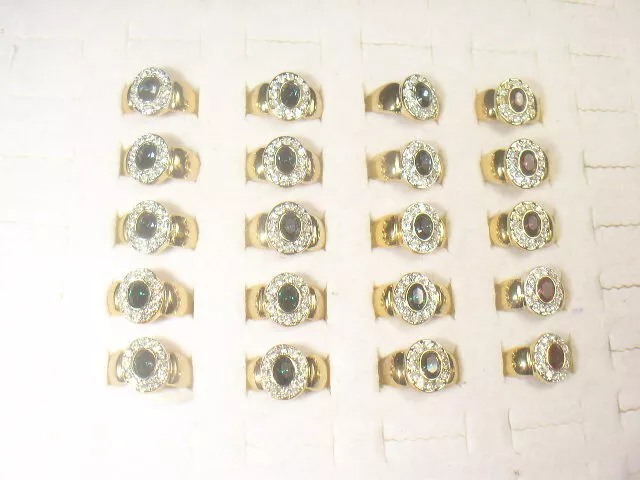 20.. Rings Designer Signed Vintgae With Swarovske  Crystals Wholesale Lot 770