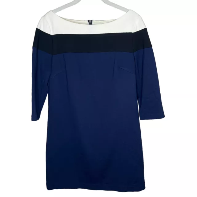 Trina Turk Dixon 3/4 Sleeve Colorblock Shift Dress Size 6 2