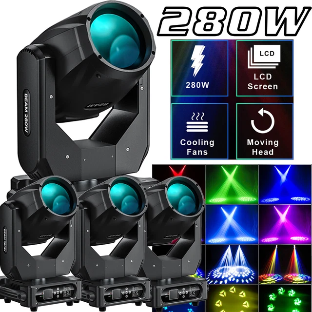 4PCS 280W Moving Head Stage Light 17 Gobos Effect DMX Pattern Party Disco Light