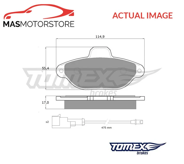 Brake Pads Set Braking Pad Front Tomex Brakes Tx 10-721 P New Oe Replacement