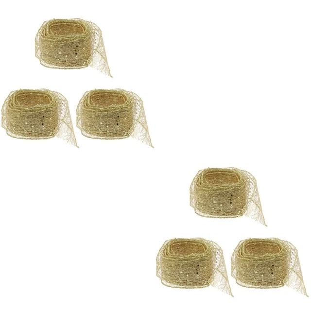 2x Weihnachten Bogen Band Chiffon Bänder Chiffon Bänder Mesh Band Handwerk
