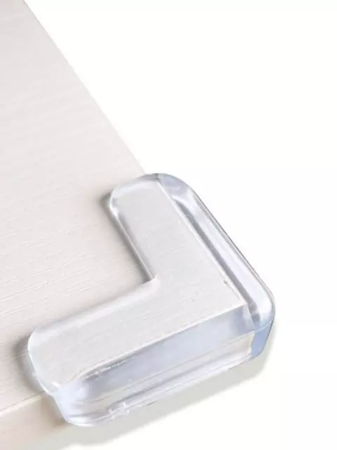 Muebles de protección de mesa adhesivo en forma de L con protector de mesa transparente 6 piezas
